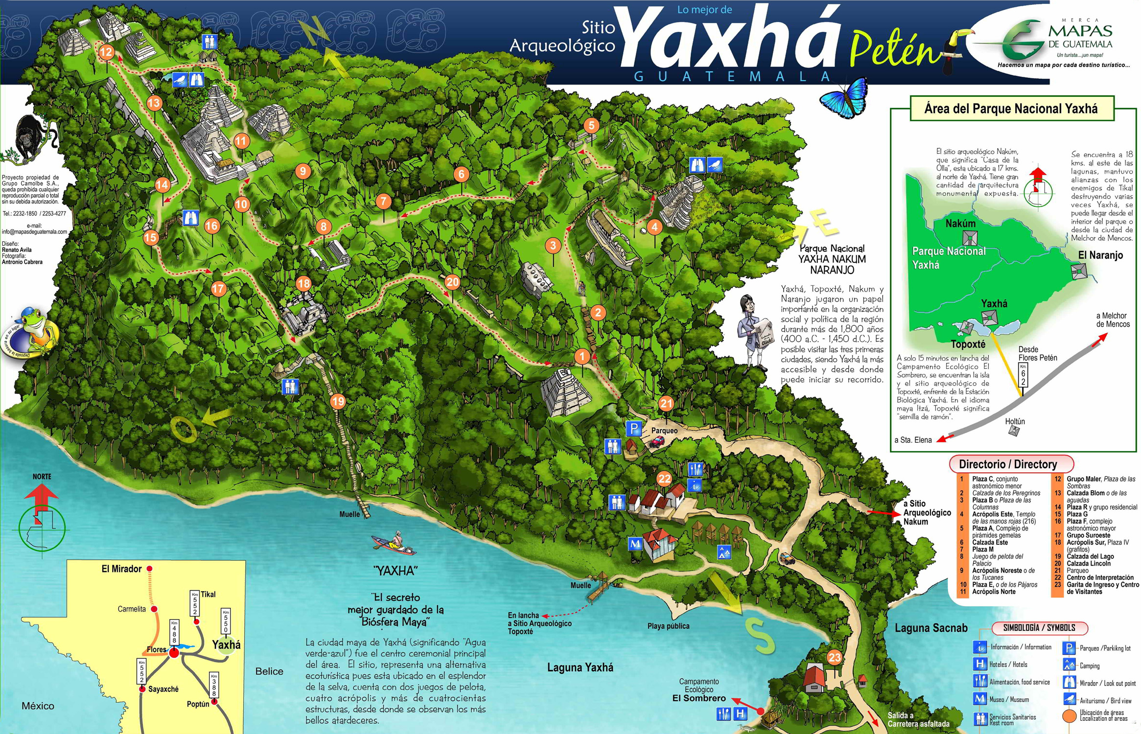 Yaxha mapa